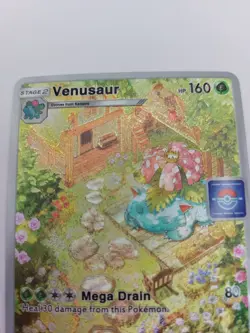 Venusaur Custom TCG Pocket Full Art Pokemon Card Holo Shiny Textured - Image 5