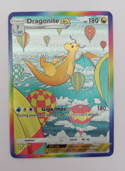 Dragonite Custom TCG Pocket Pokemon Card Holo Textured Fanmade - Image 1
