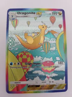 Dragonite Custom TCG Pocket Pokemon Card Holo Textured Fanmade - Image 3