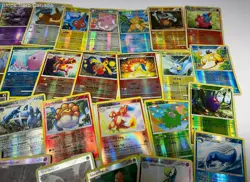 Lot of Vintage Reverse Holographic Pokemon Trading Cards - Image 5