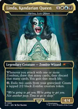 MTG Varina, Lich Queen Linda Kandarian Queen Evil Dead Secret Lair 1355 - Image 1