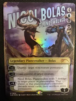 English - MTG Nicol Bolas, Planeswalker - FOIL - Borderless - Secret Lair (1622) - Image 1