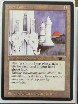 Ivory Tower X2 MTG Antiquities 1994 Magic the Gathering LP Vintage OG Card - Image 2
