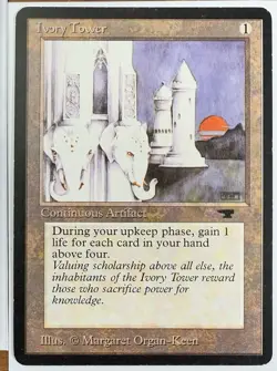 Ivory Tower X2 MTG Antiquities 1994 Magic the Gathering LP Vintage OG Card - Image 3