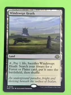 MTG Windswept Heath NM Modern Horizons 3 rare land - Image 1