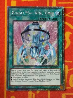 YUGIOH BINGO MACHINE, GO!!! PLATINUM SECRET RARE NM RA02-EN062 - Image 1