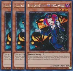Yu-Gi-Oh! 3x Tour Guide from the Underworld RA01-EN005 Platinum Secret Playset - Image 1