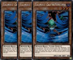 3x Yu-Gi-Oh! Blackwing - Gale the Whirlwind RA03-EN215 Platinum Secret Playset - Image 1