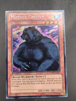 YUGIOH MOTHER GRIZZLY SECRET RARE 1ST EDITION LIGHTLY PLAYED LCYW-EN237 - Image 1