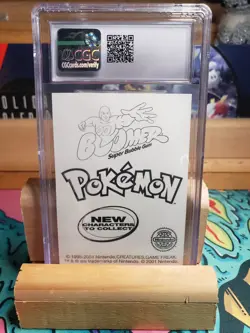 Poliwag Pokemon Sticker Card 2001 Dunkin Boomer #60 POP 1 CGC 4 - Image 2