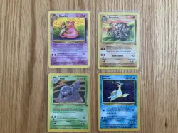Pokemon Fossil Bundle x4 Vintage Collection 1999 WOTC Cards Bundle LP - Image 1