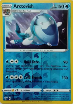 054/189 ARCTOVISH REVERSE HOLO DARKNESS ABLAZE POKEMON CARD - Image 1
