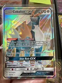 Cobalion GX - 106/181 - Team Up - Pokemon Card TCG NM Half Art Rare Ultra Holo - Image 1