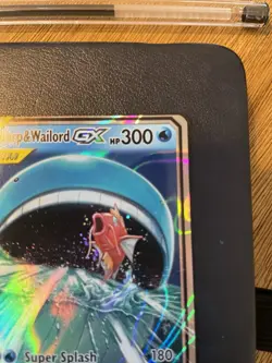 Pokemon TCG Magikarp Wailord Tag Team GX Full Art Holo Card SM166 NM- Condition - Image 3