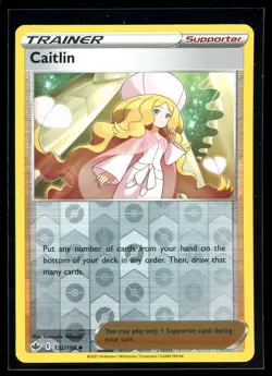 2021 Sword & Shield - Chilling Reign Caitlin Reverse Holo Pokemon Card #132 - Image 1
