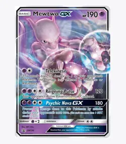 Pokemon TCG Mewtwo GX Black Star Promo SM196 - Image 1