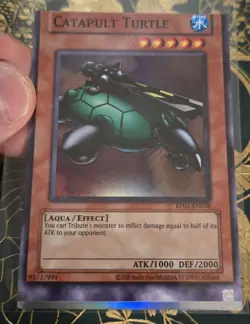 YUGIOH!-(MISPRINT) Catapult Turtle RP-EN038 (Super Rare/NM) - Image 1