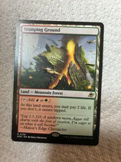MTG Edge of Eternities - Stomping Ground non-foil rare R 0258 NM incl toploader - Image 1