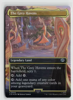 MTG The Lord Of The Rings The Grey Havens Borderless Foil x1 NM 443 Foil - Image 1