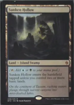 Sunken Hollow - Battle for Zendikar: #249, Magic: The Gathering Nm R164 - Image 1