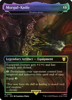 FOIL BORDERLESS Morgul-Knife (Shadowspear) ~ Commander: The Lord of the Rings - Image 1