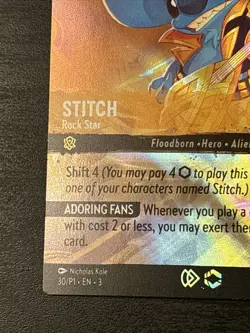 Stitch - Rock Star Lorcana Enchanted Set Champ Championship Foil Enchanted 30/P1 - Image 5