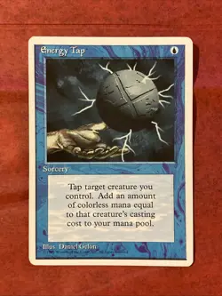 Vintage 1995 Energy Tap MTG 4th Edition Magic Free Shipping - Image 1