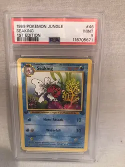 Pokemon PSA 9 WOTC 1999 1st Edition Jungle Seaking 46/64 Uncommon MINT - Image 1