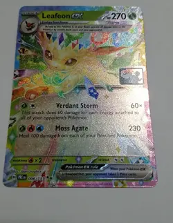 Play! Pokemon Prize Pack Series 7 Prismatic Evolutions 006 /131 Leafeon EX - Image 4