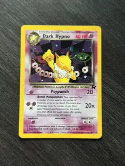 Dark Hypno 9/82 Holo - Team Rocket Set WOTC Pokemon 2000 - LP - Image 1