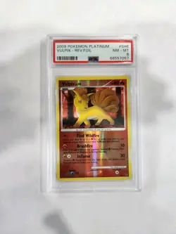 2009 Pokemon Platinum Vulpix Reverse Holo Foil SH6 PSA 8 - Image 1