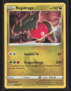 Regidrago #124/203 SWSH07: Evolving Skies Holo Rare Pokemon TCG - Image 1