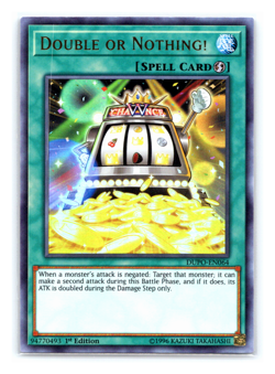 Double or Nothing! - DUPO-EN064 - Ultra Rare​ - 1st Edition Yugioh - Image 1