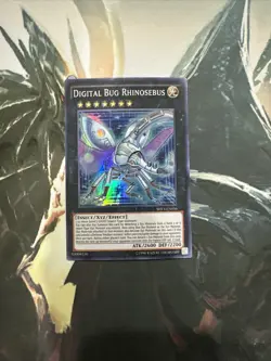 Yugioh Digital Bug Rhinosebus Super Rare SHVI - Image 1