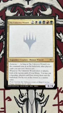 The Unknown Wizard MagicCon Vegas 2024 Unknown Event Playtest Prize Card - Image 1