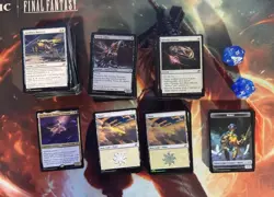 230 Card Lot: MTG Edge of Eternities (136C, 46U, 1R, 17 tokens, 33 lands, 2 dice - Image 1