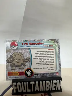 2000 topps pokemon tv animation series Graveler Foil Card - Image 2