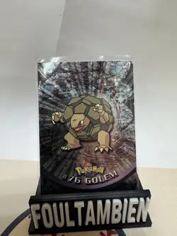 2000 topps pokemon tv animation Edition Golem Foil Card - Image 1