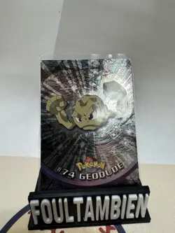 2000 topps pokemon tv animation Edition Geodude Foil Card - Image 1