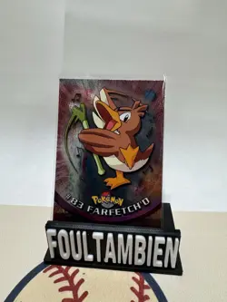 2000 topps pokemon tv animation Edition Farfetch’d Foil Card - Image 1