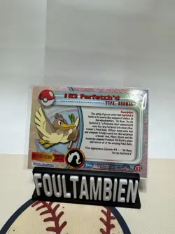 2000 topps pokemon tv animation Edition Farfetch’d Foil Card - Image 2