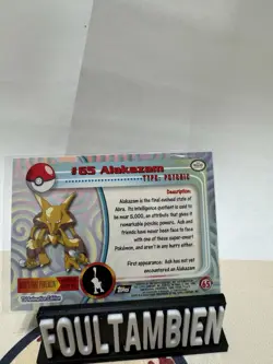 2000 topps pokemon tv animation series 2 Alakazam Foil Card - Image 2
