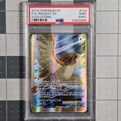 Pidgeot EX Miscut Error PSA 9(MC) Pokemon Card Evolutions 104/108 - Image 1
