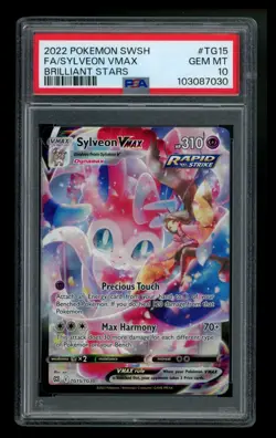 PSA 10 Sylveon VMAX TG15/TG30 Brilliant Stars 2022 Full Art Pokemon Card TCG - Image 1