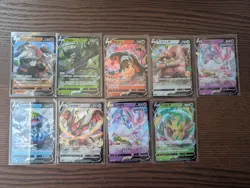 9x Pokemon Card Lot: Simplified Chinese and Korean Full Art V Cards - Image 1
