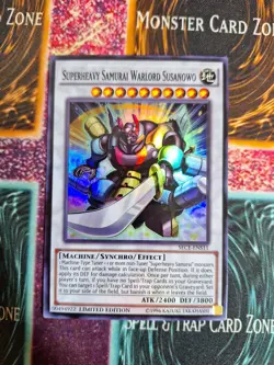 Yu-Gi-Oh! Superheavy Samurai Warlord Susanowo SECE-EN048 Super Rare Limited NM - Image 1