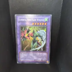 Yu-Gi-Oh! Elemental Hero Flame Wingman EHC1-EN004 Secret Rare Limited Edition LP - Image 2