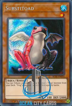 Yugioh Substitoad BLTR-EN054 1st Secret Rare - Image 1