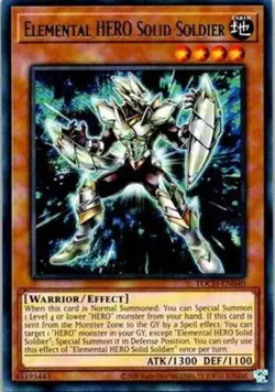 Yugioh! LP Elemental HERO Solid Soldier - TOCH-EN040 - Rare - Unlimited Edition - Image 1