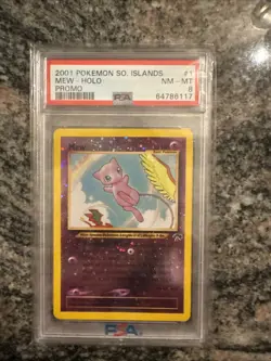 2001 Pokemon Southern Islands Mew Holo Promo Card PSA 8 NM-MT - Image 1